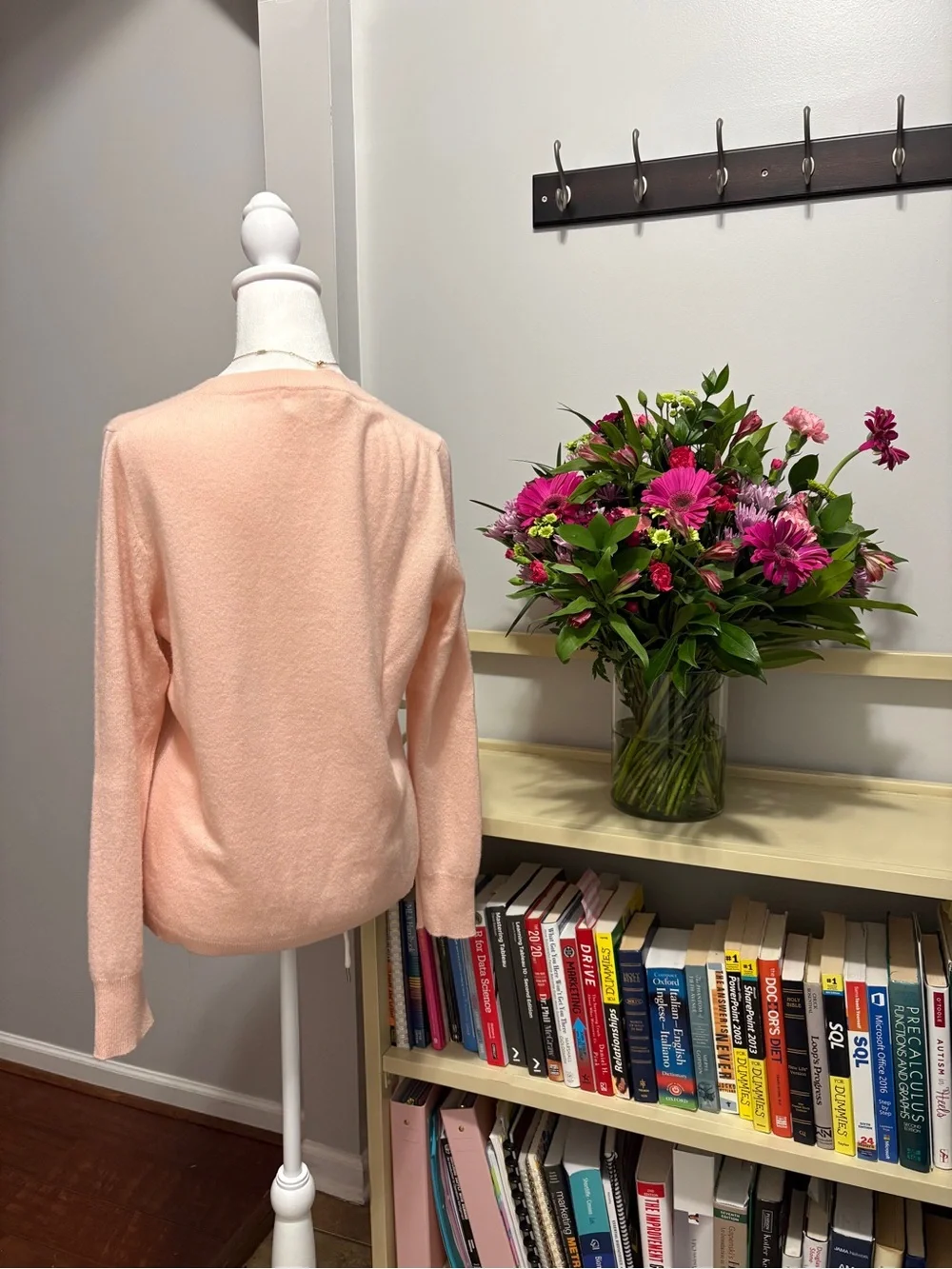 J. Crew Light Pink/Peach Cashmere Sweater